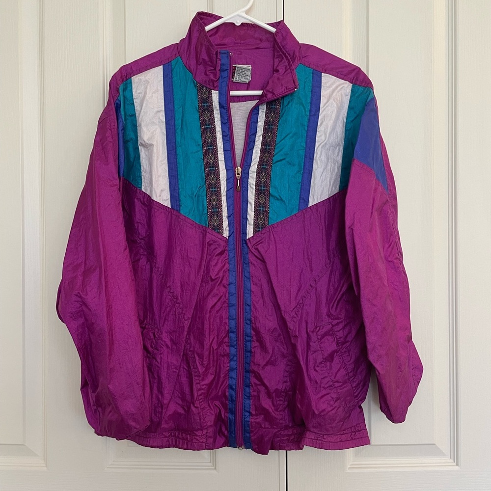 Retro windbreaker track jacket